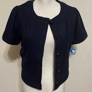 Love Stitch black boho crop jacket, sz medium